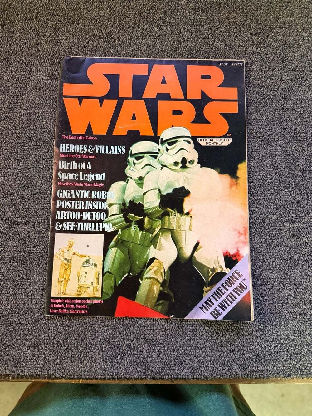 Vintage 1977 Star Wars Official Poster Monthly Magazine Issue #1 Heroes and Vill